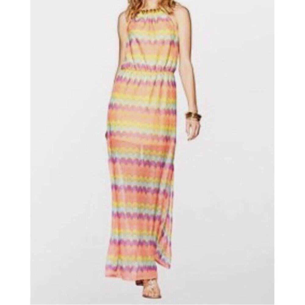 Lilly Pulitzer Inna Maxi Dress Womens S NWT Chevron Stripe Resort Beach READ